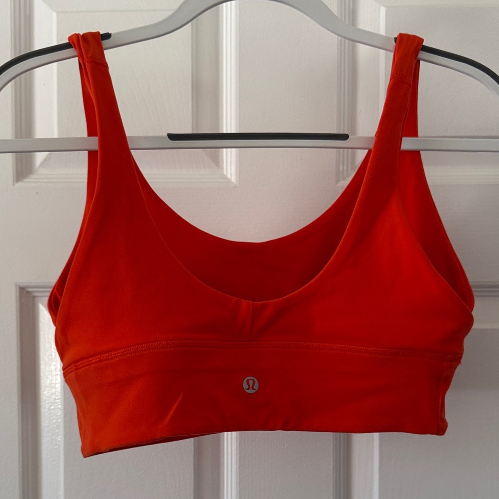 Lululemon 3-part set! Orangey-red. Sports bra, jacket, running shorts - Picture 6 of 9
